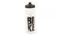 Bidon bottle plastic clear black logo