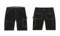 Spodenki cargo factory team cargo shorts black